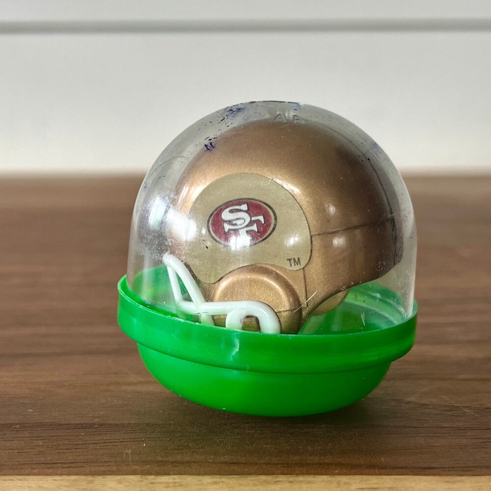 Vtg NFL Mini Gumball Vending Machine San Francisco 49ers Plastic Football Helmet